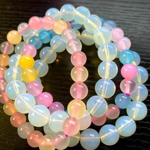 5 piece - Cotton candy bracelet and necklace set